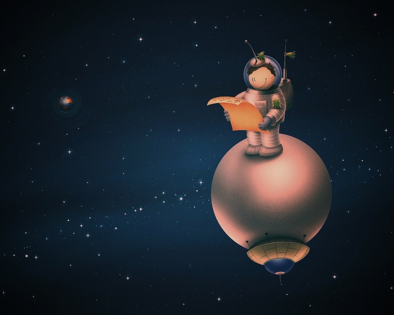 Космонват на луне обои