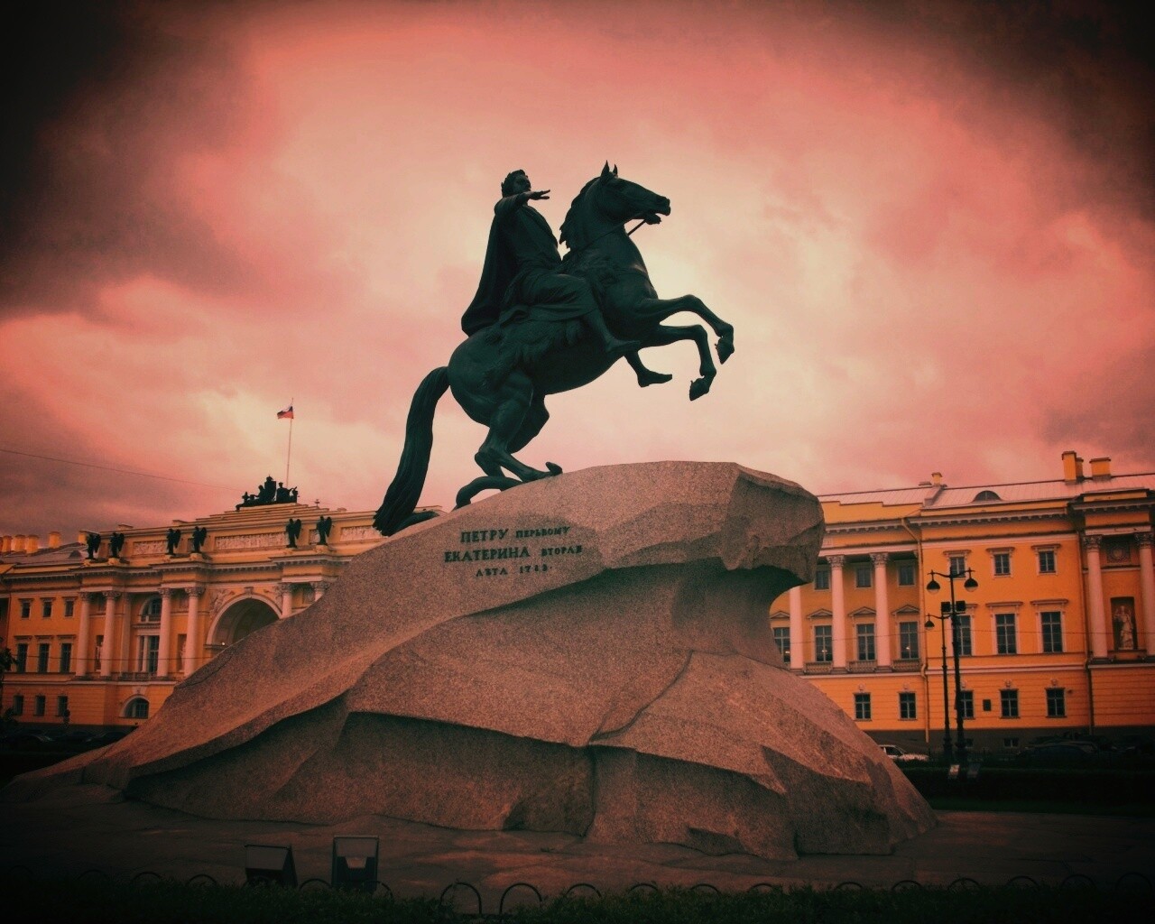 Медный Всадник в Питере обои