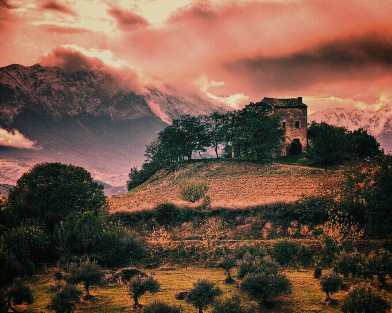 Горный пейзаж обои