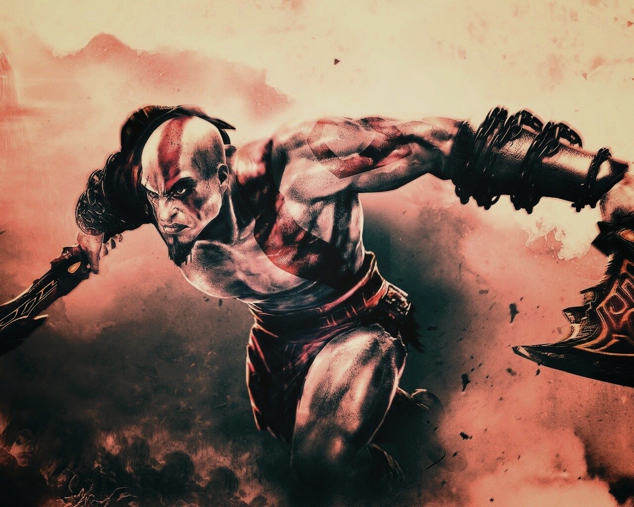 Герой игры God of War обои