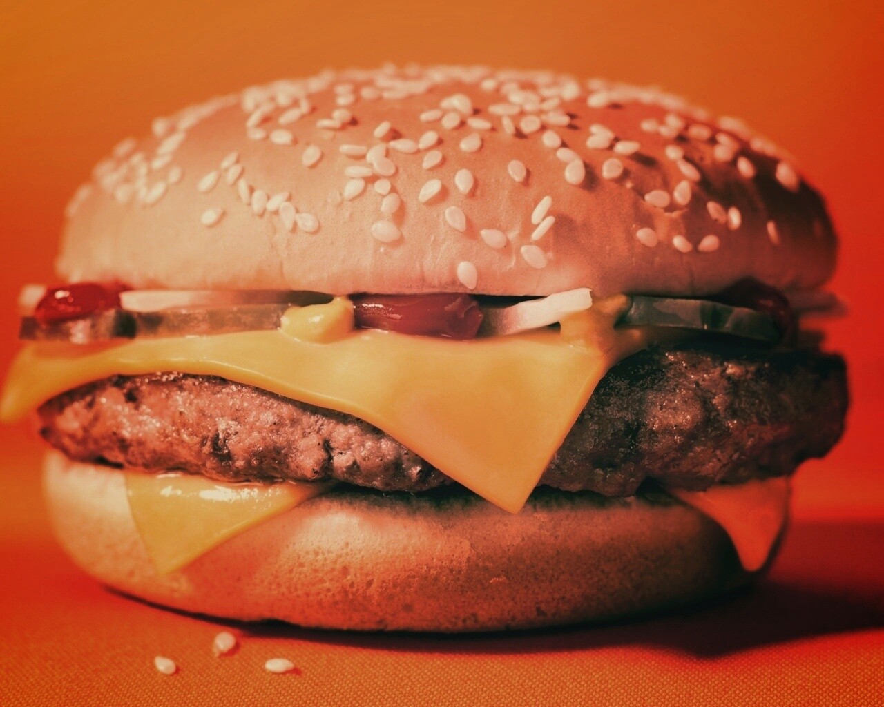 Сочный чизбургер обои