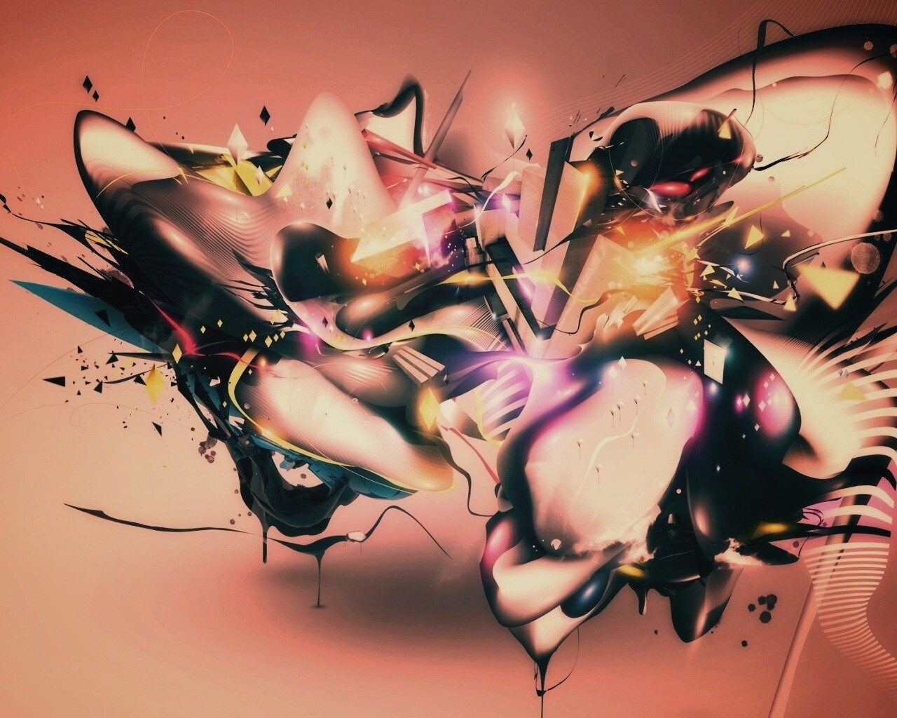 Яркая абстракция обои