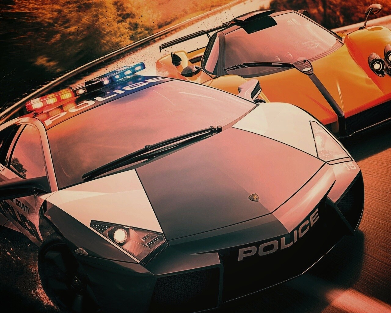 Полицейская погоня из Need For Speed обои