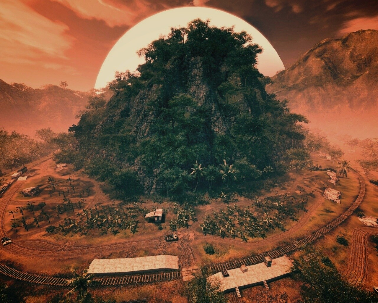 Железная дорога в тропиках из Crysis обои