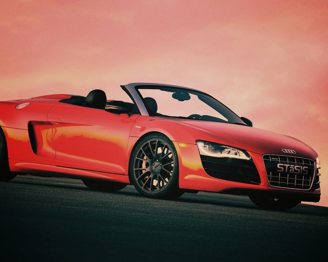 Красная Audi обои