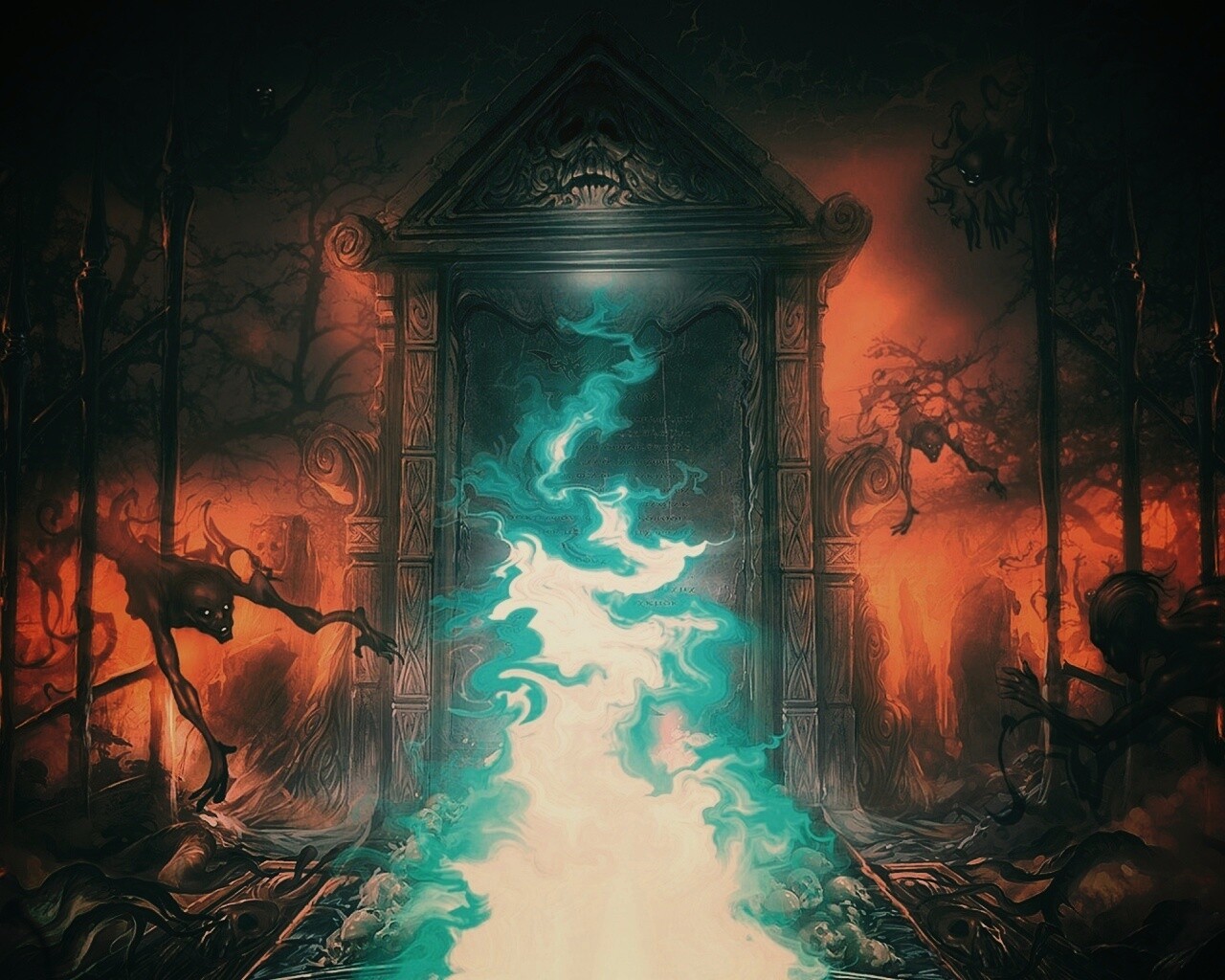 Демонические врата обои