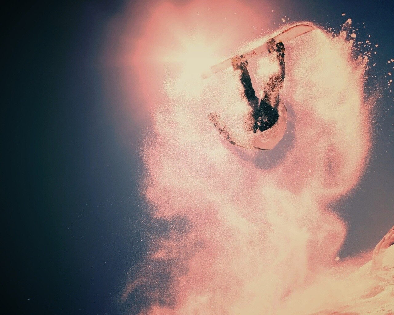 Прыжок на сноуборде обои