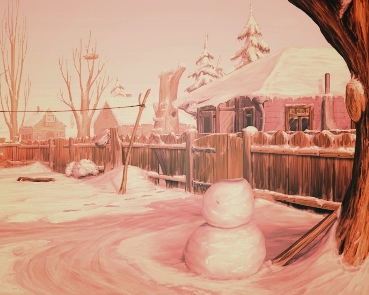 Снеговик обои