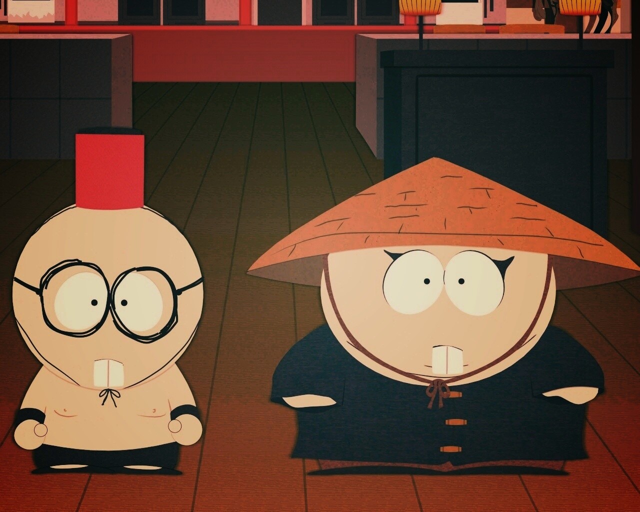 Баттерс Стотч и Эрик Картман в Китайской проблеме обои