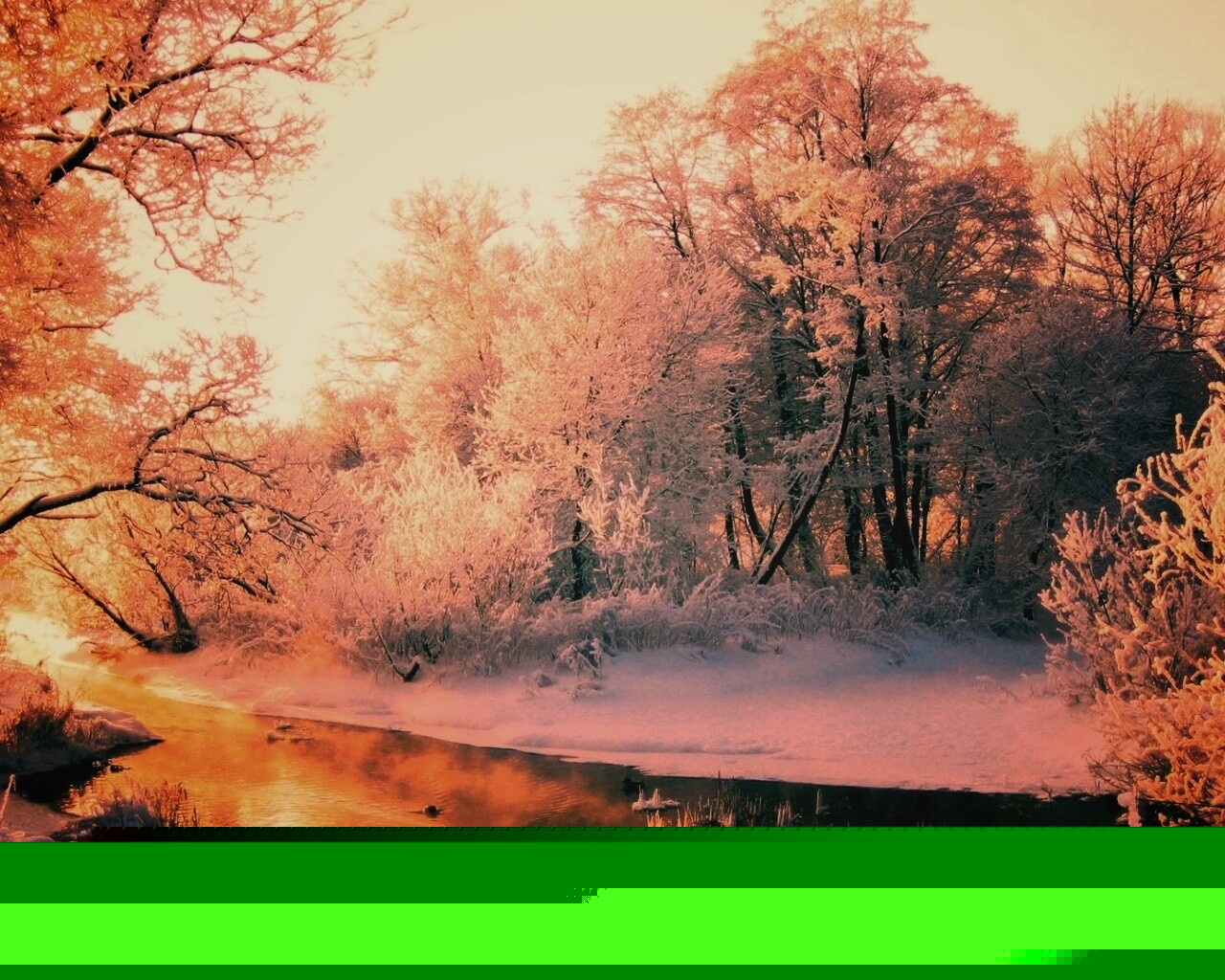 Зимняя река обои