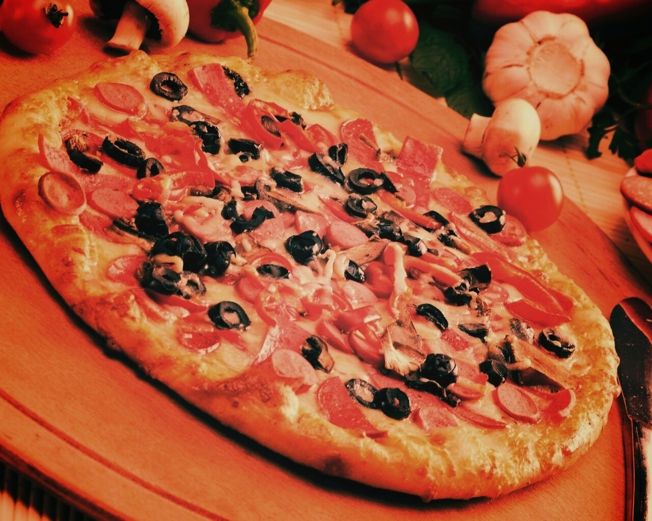 Сочная пицца обои