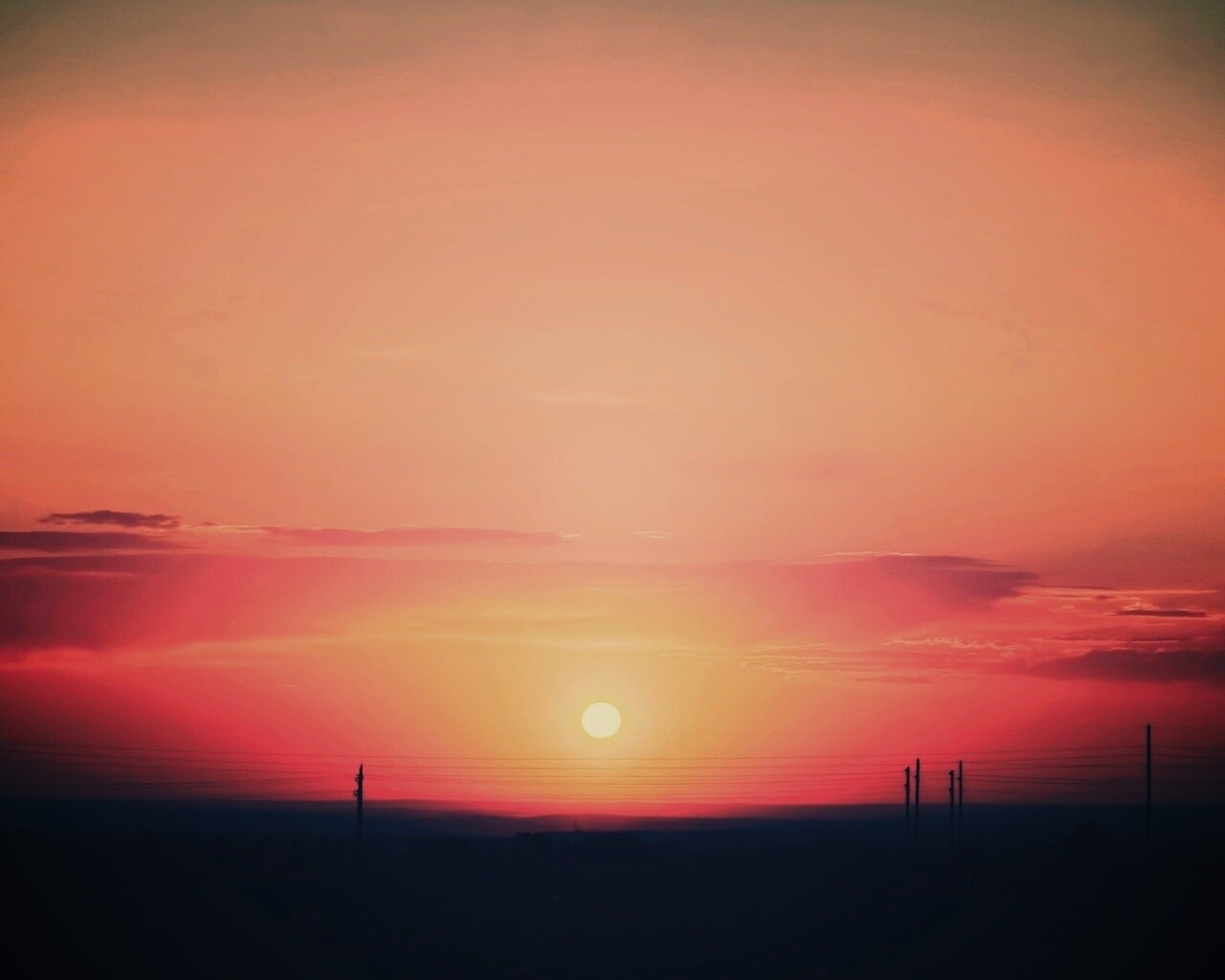 Сказочный закат обои