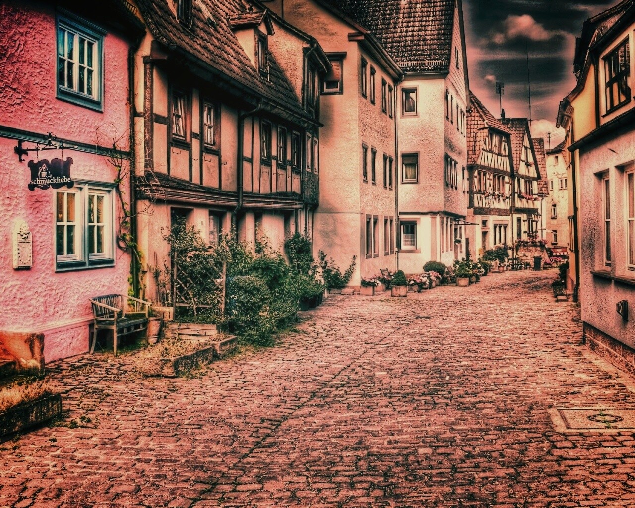 Старый городок обои