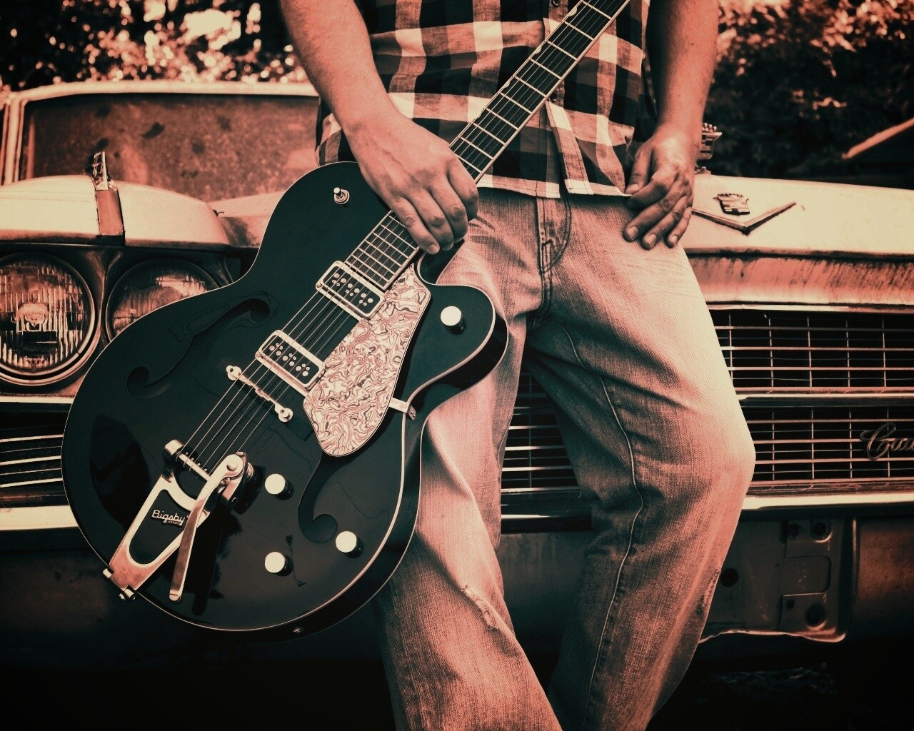 Gretsch и Cadillac обои