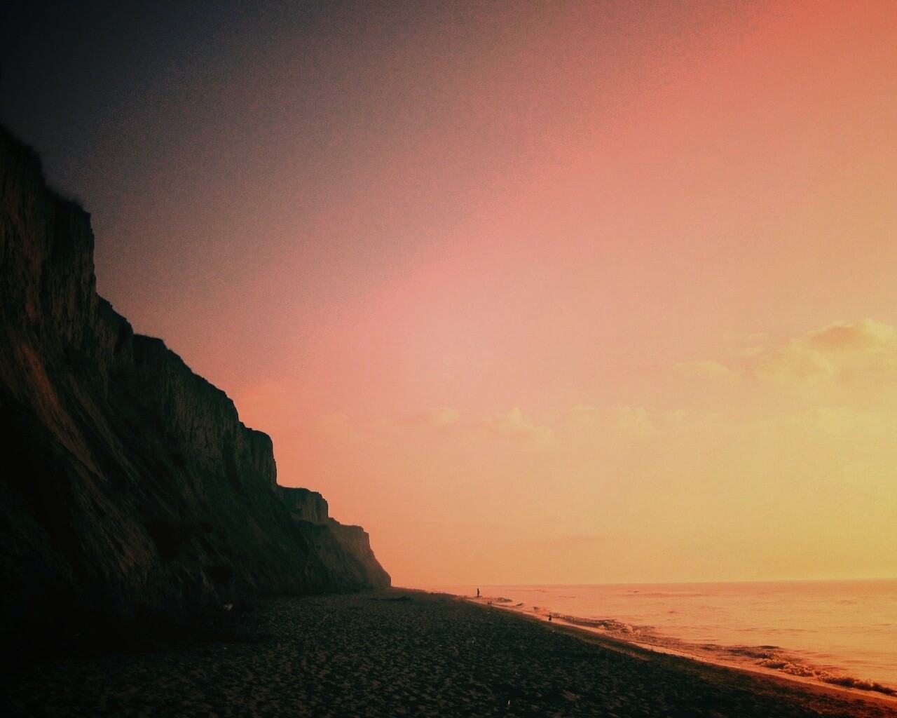 Уединенный пляж обои