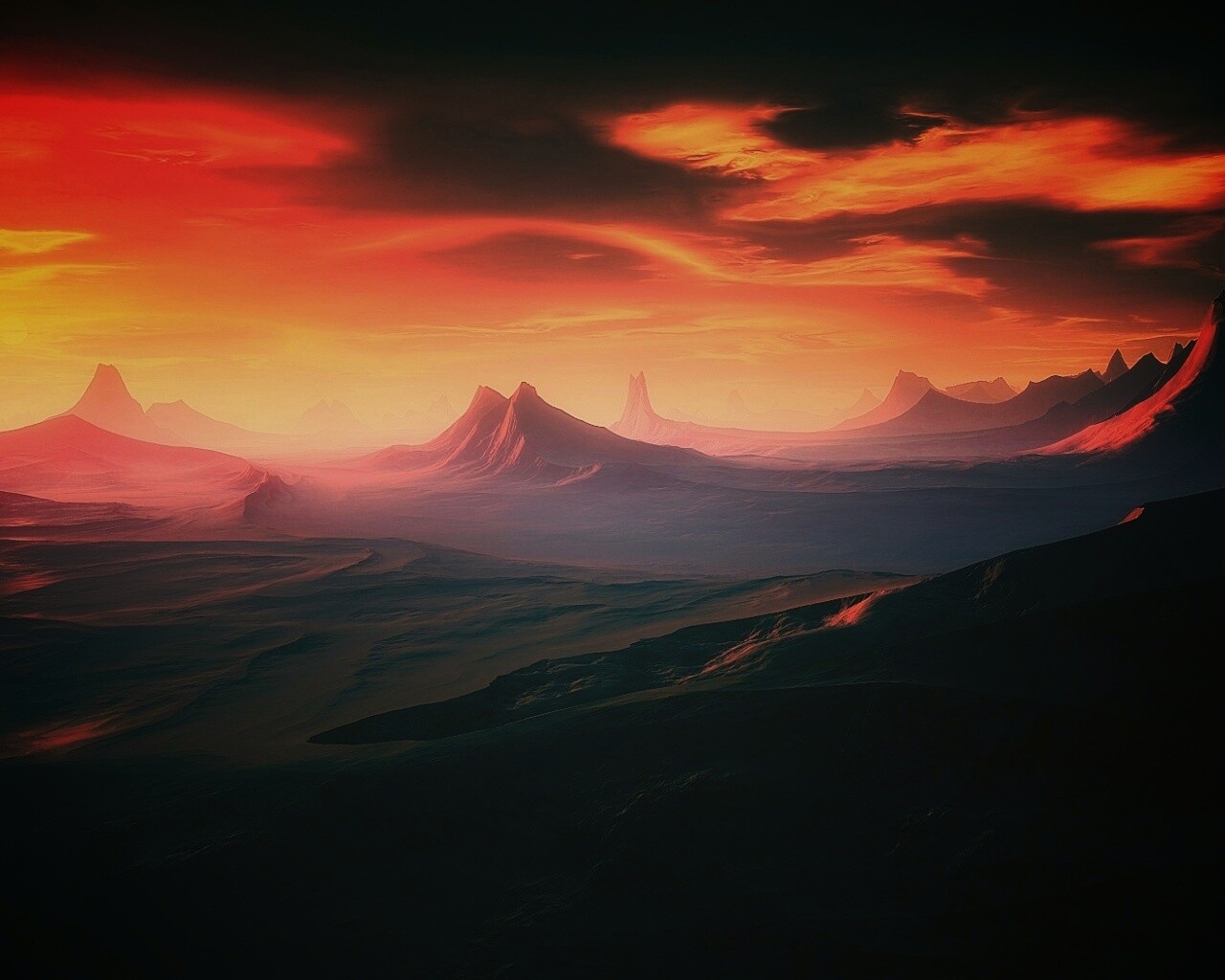 Инопланетный ландшафт обои