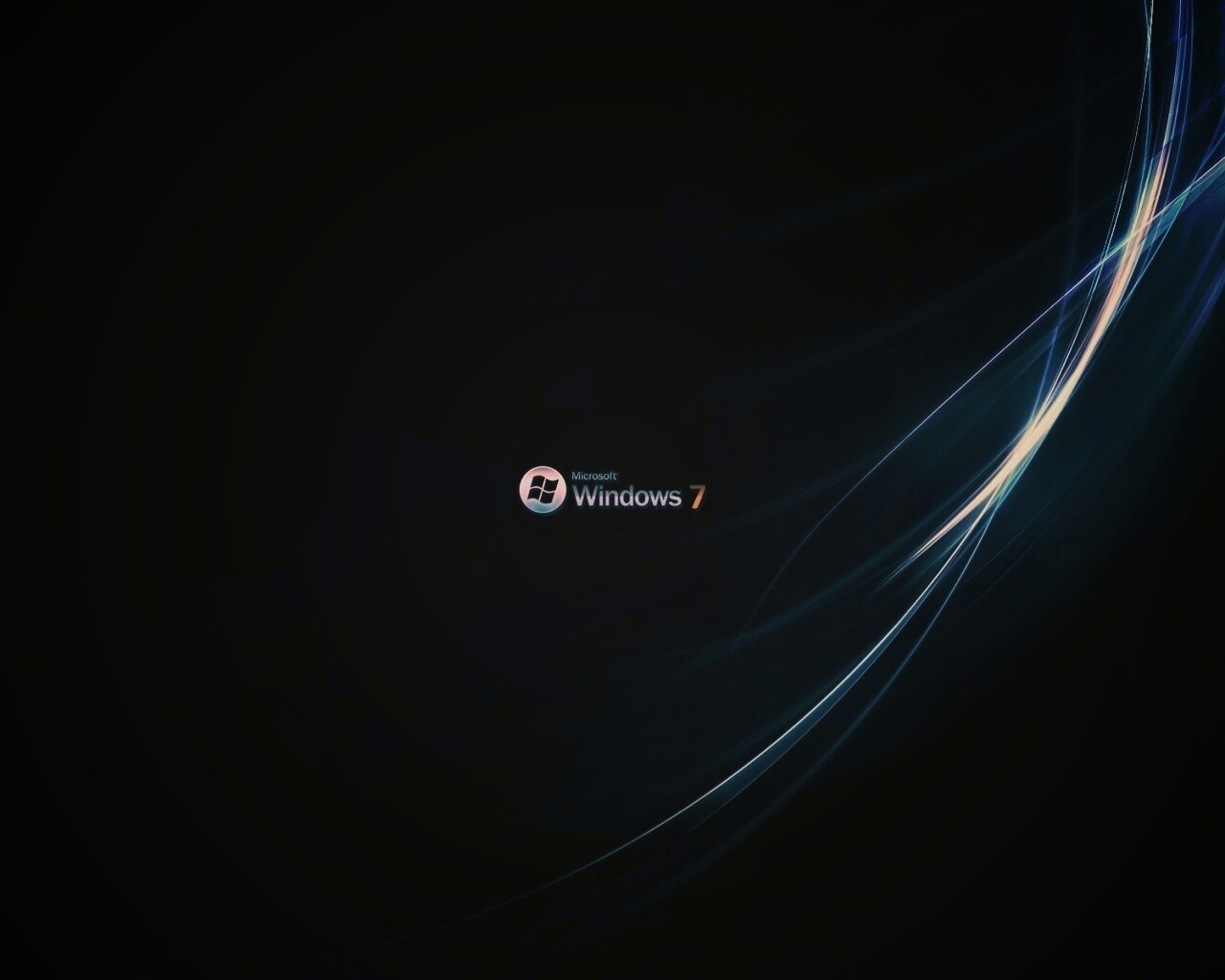 Темный фон Windows 7 обои