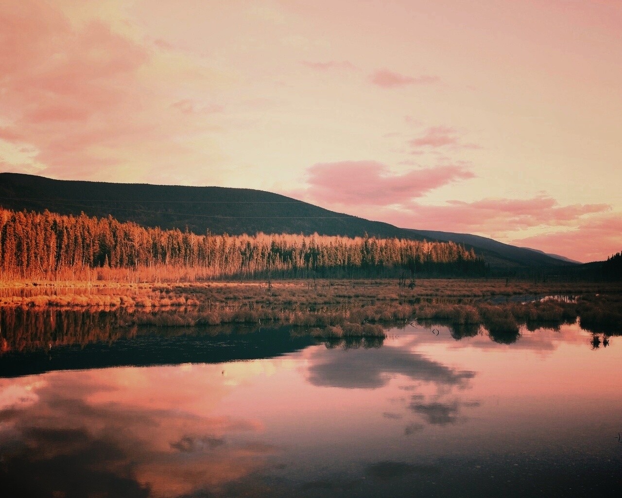 Осеннее озеро обои