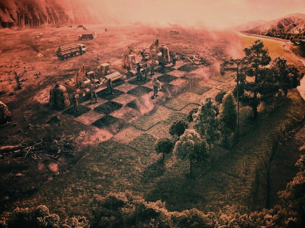 Цивилизация против природы обои