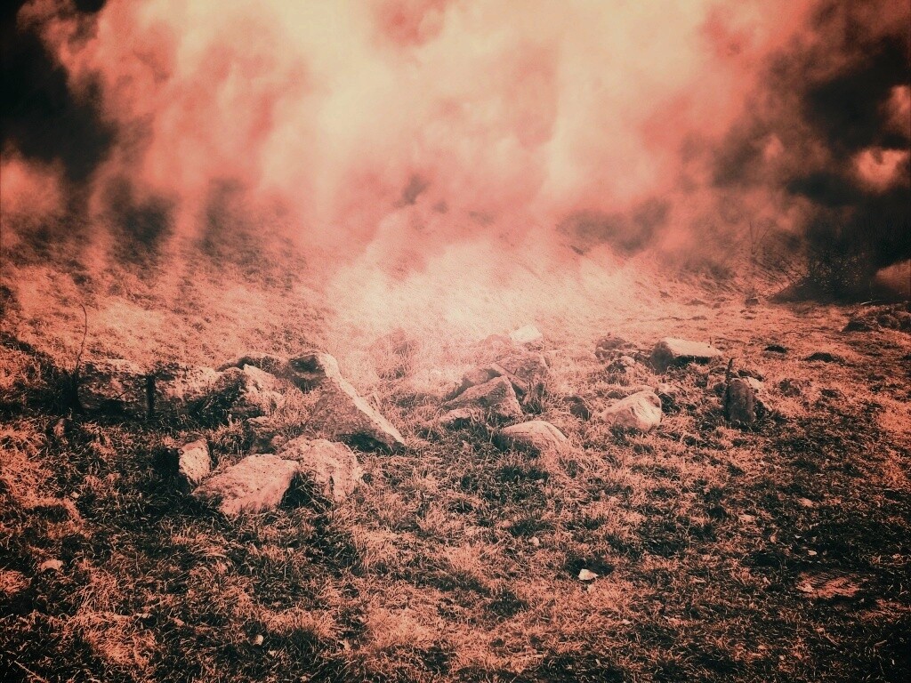 Туман на склоне обои