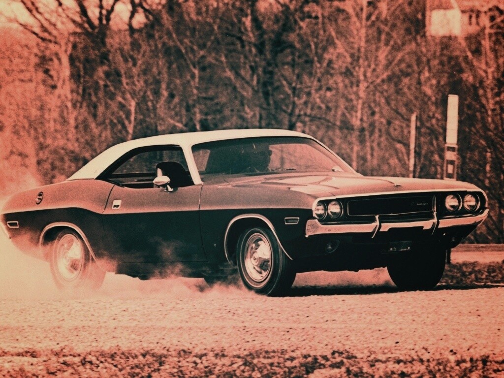 Черно-белое фото Dodge обои