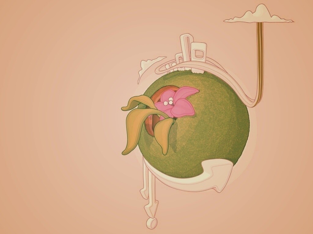 Зелёная планета обои