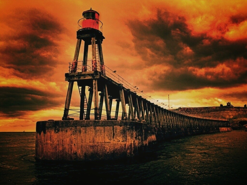 Деревянный маяк обои