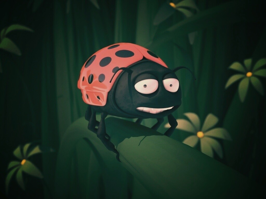 Глазастая божья коровка обои