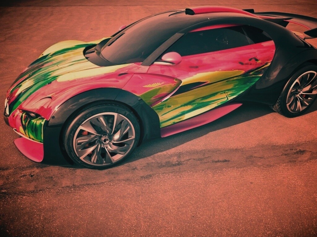 Раскрашенный спорткар ситроен обои