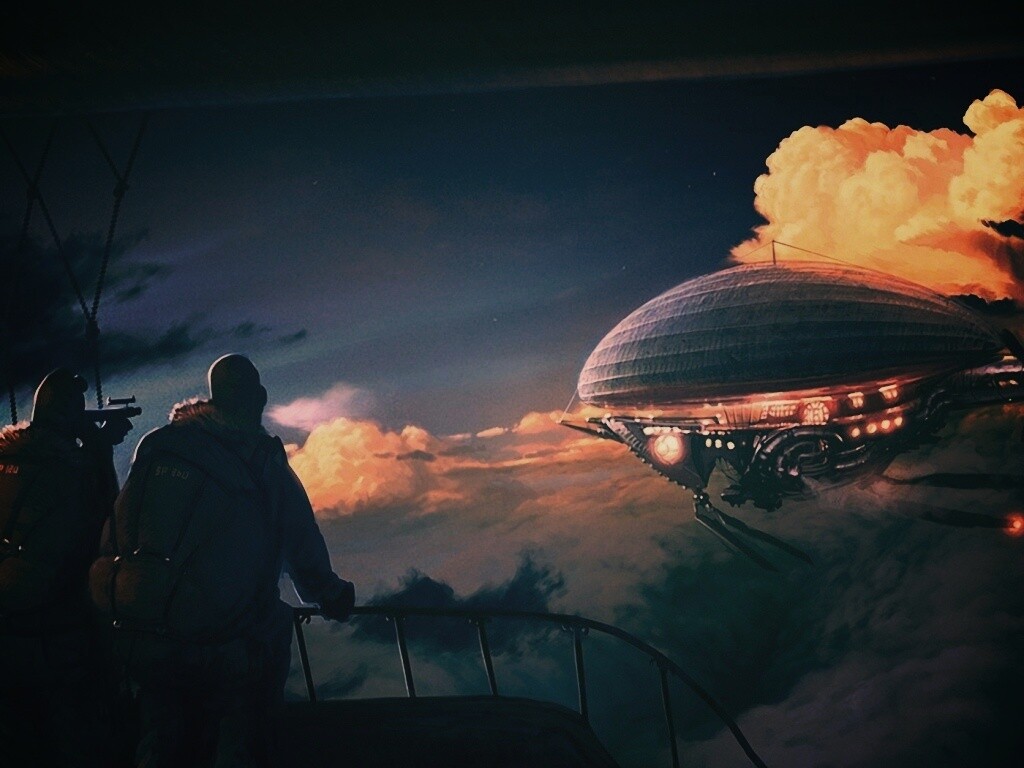 Инопланетный дирижабль обои