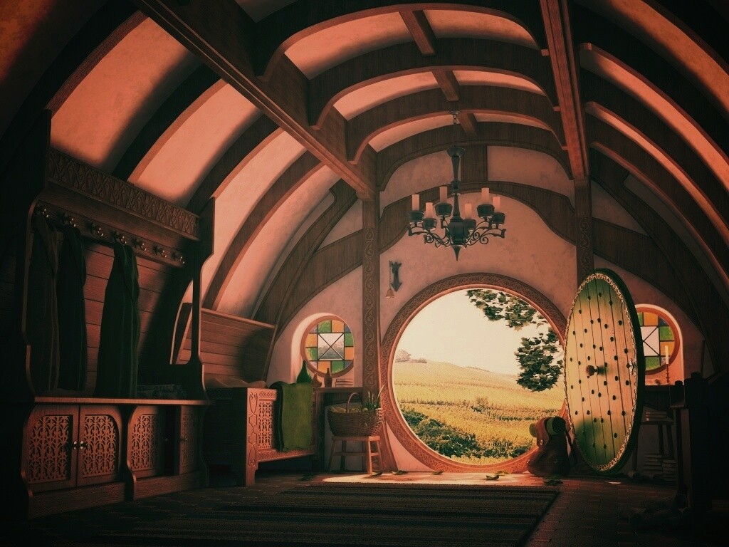 Дом хоббитов обои