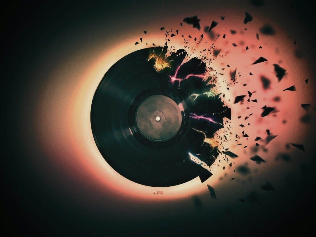 Разрывающийся винил обои