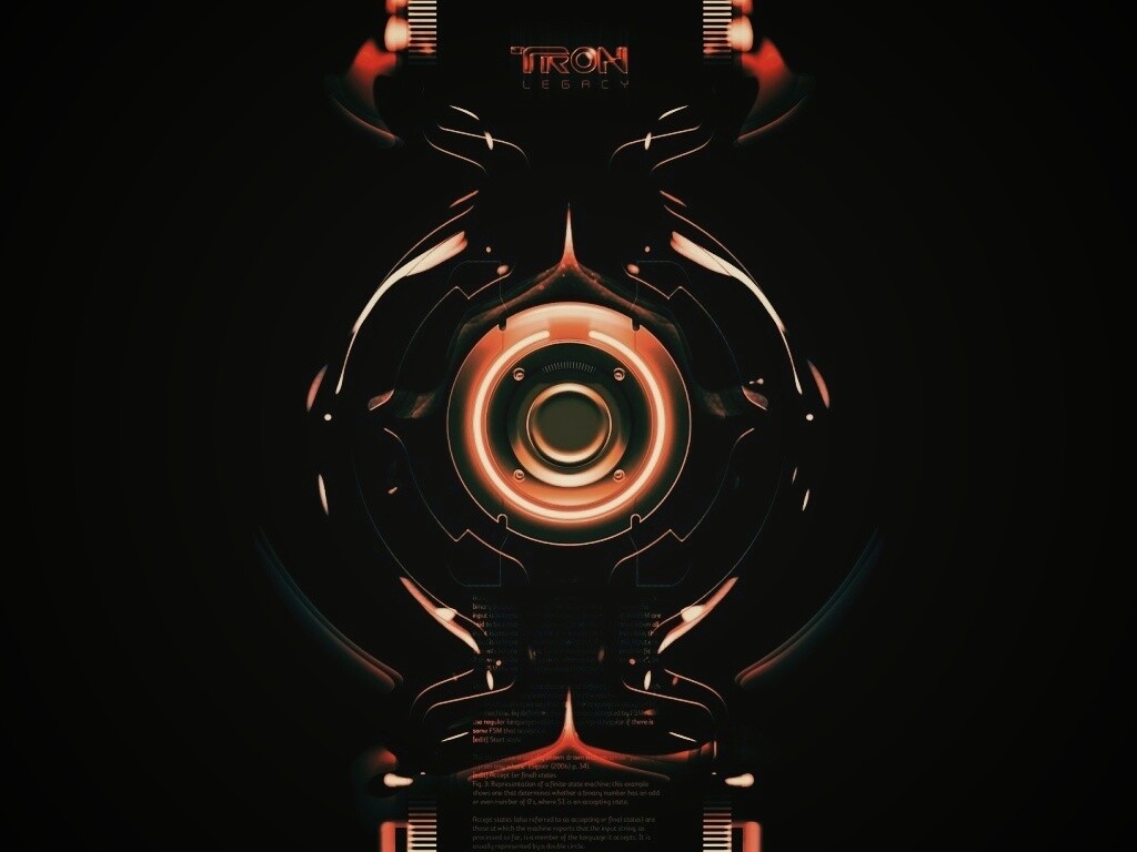 Tron Data Amber обои