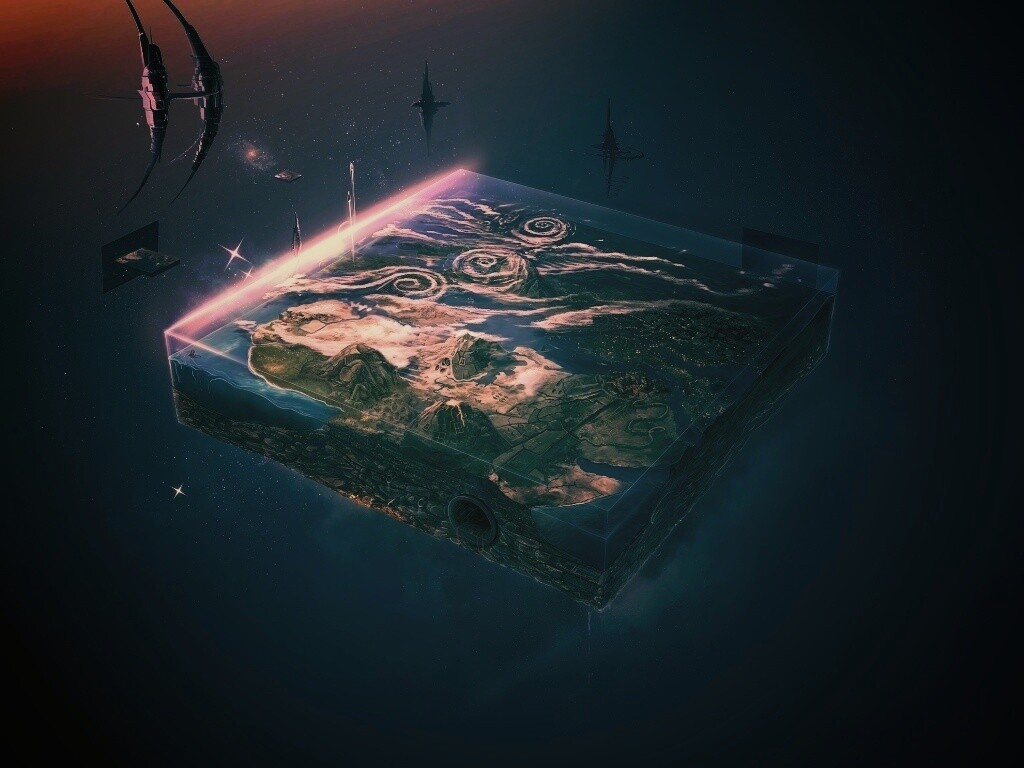Плоский мир из Homeworld обои