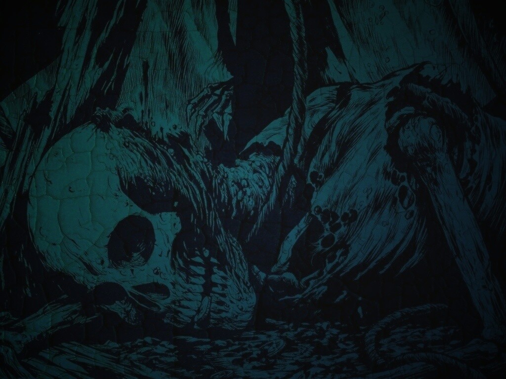 Тлеющий скелет обои