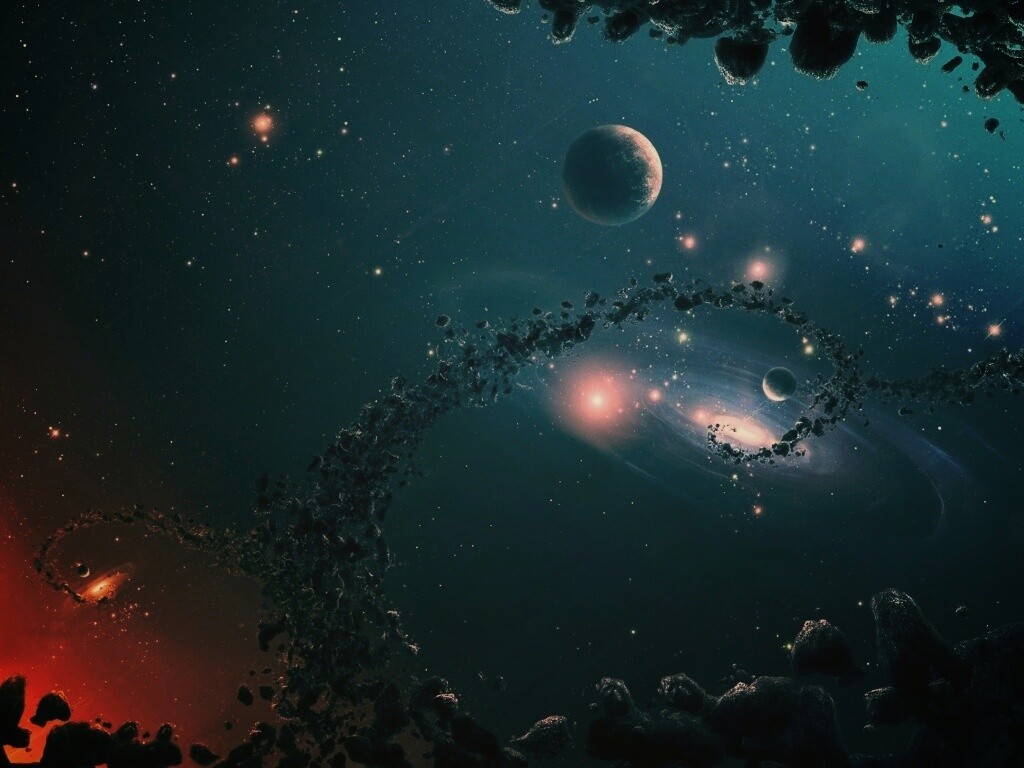 Причудливый пояс астероидов обои