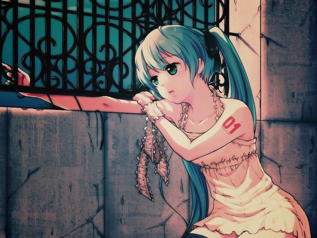 Девушка грустит обои