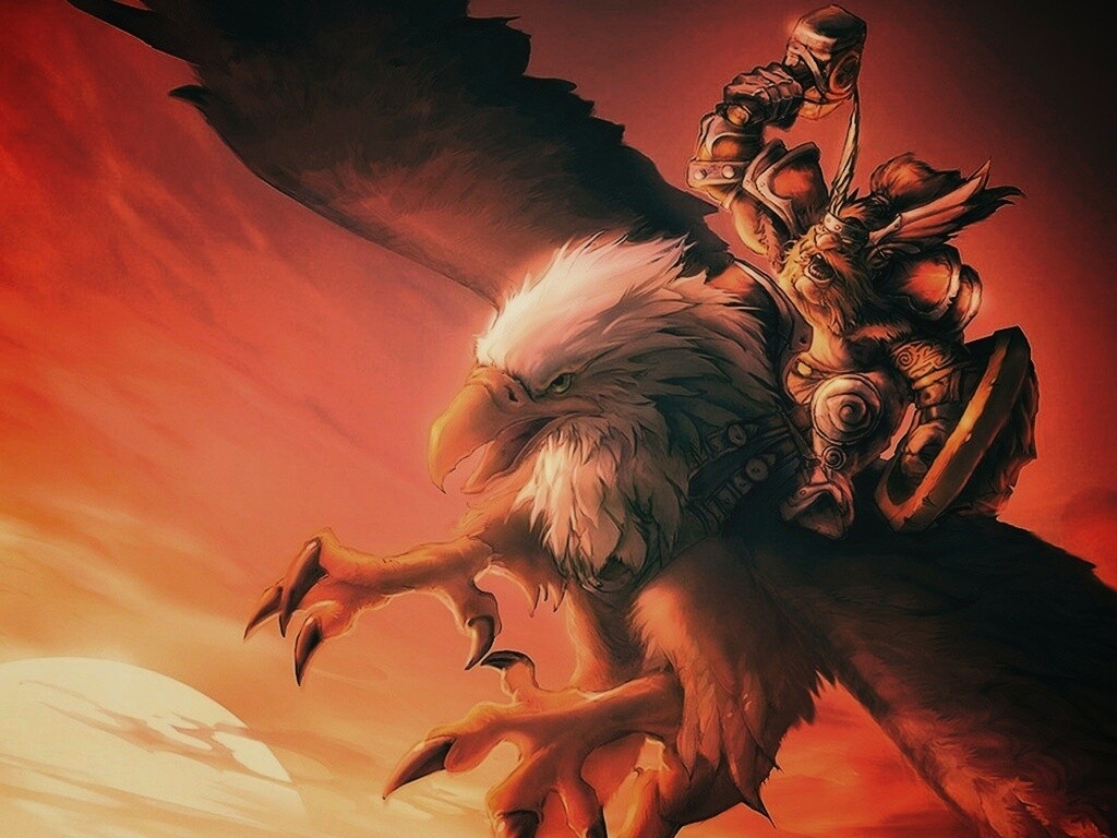 Грифоний всадник обои