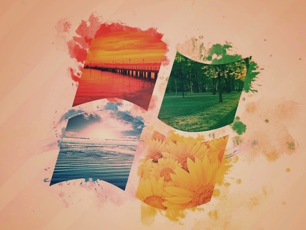 Логотип Winfdows bз фотографий природы обои