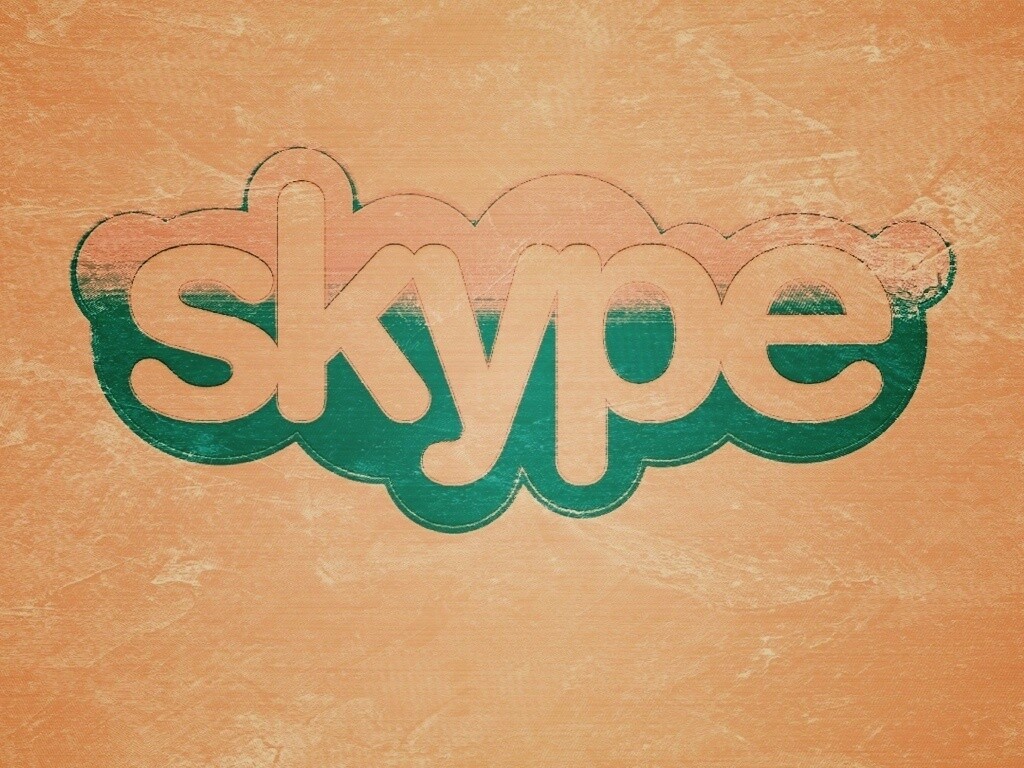 Логотип Скайп на доске обои