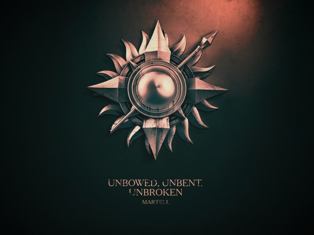 Металлический герб дома Мартелл обои