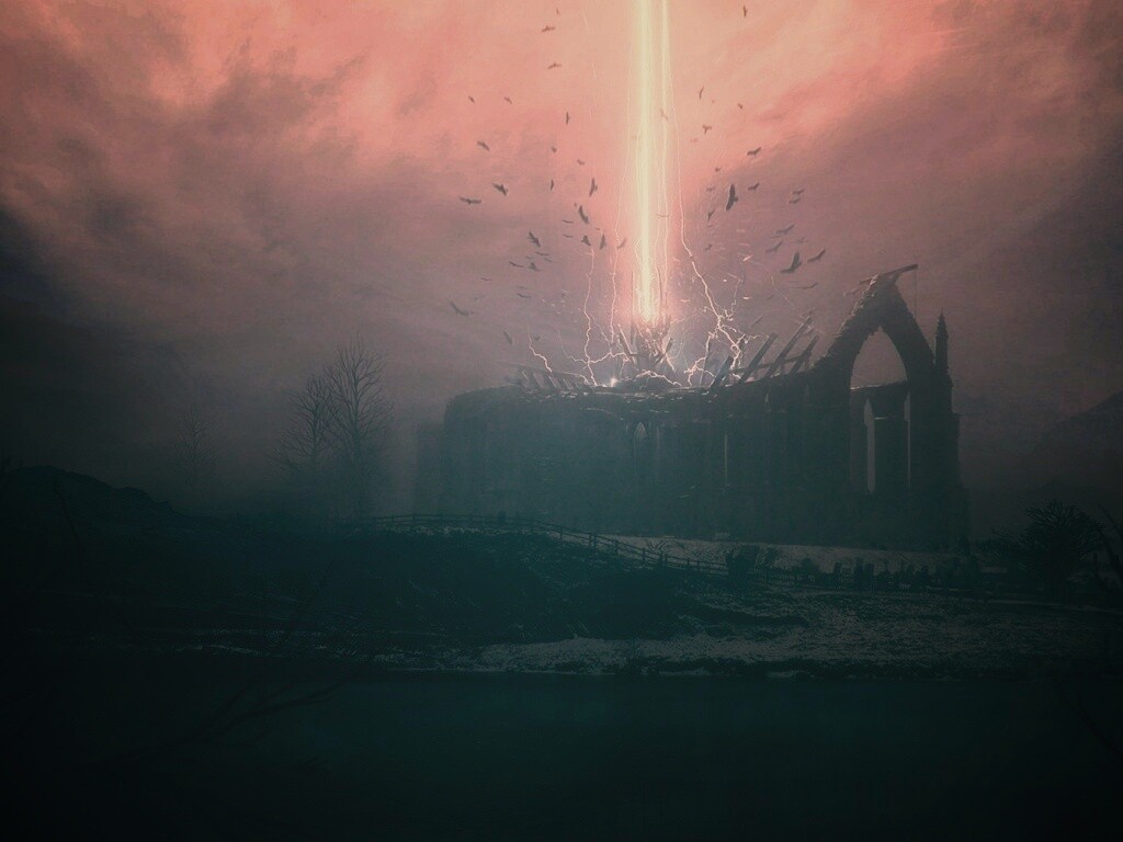 Заброшенный собор обои