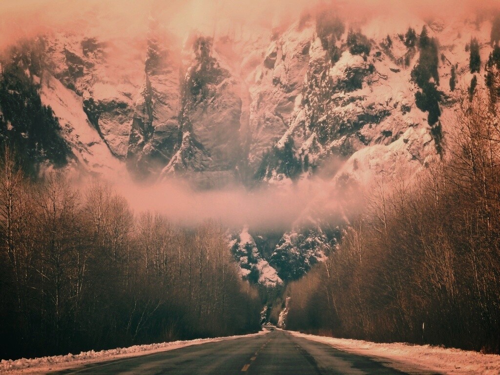 Дорога к скале обои