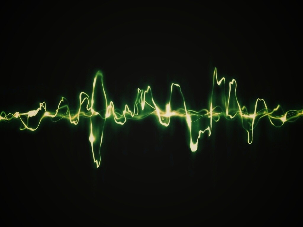 Зеленая пульсирующая волна обои