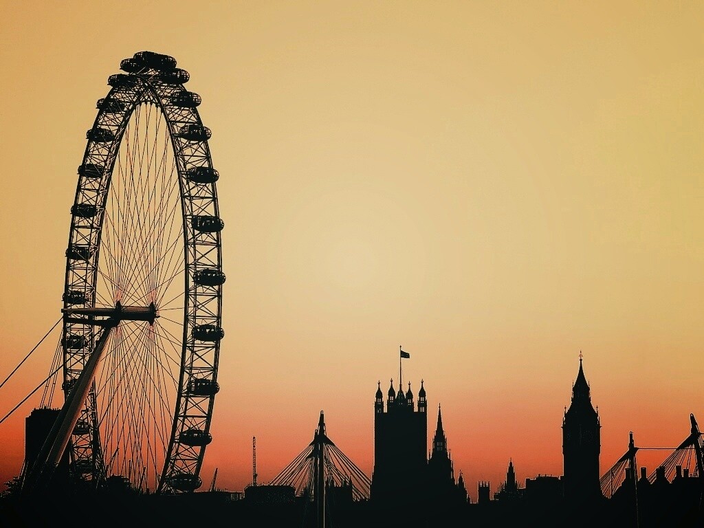 Силуэт Лондона обои