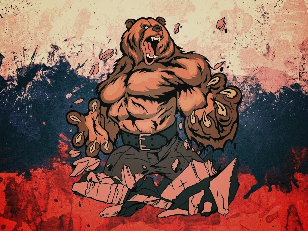 Русский патриотический медведь обои