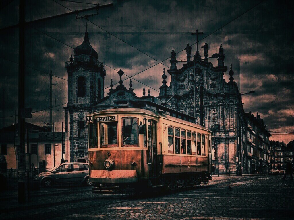 Старинный трамвай обои