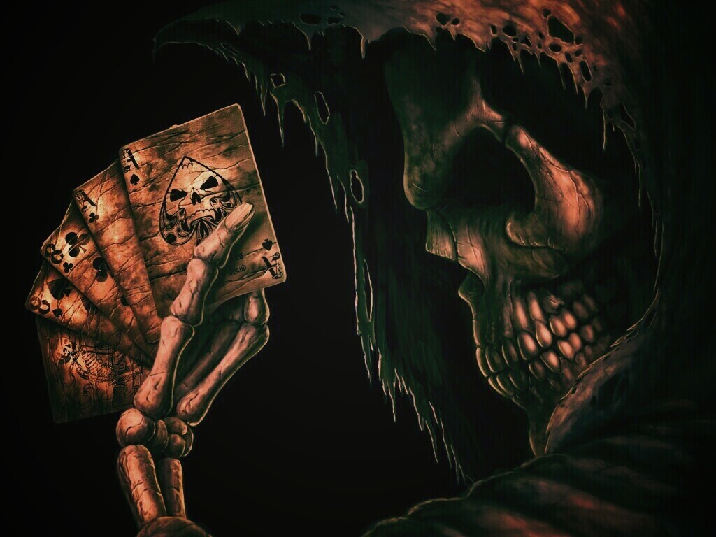 Смерть с картами обои