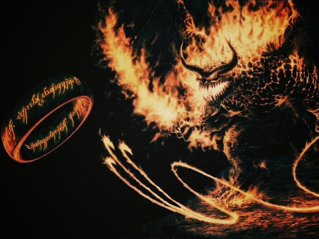 Балрог и Кольцо Всевластия обои