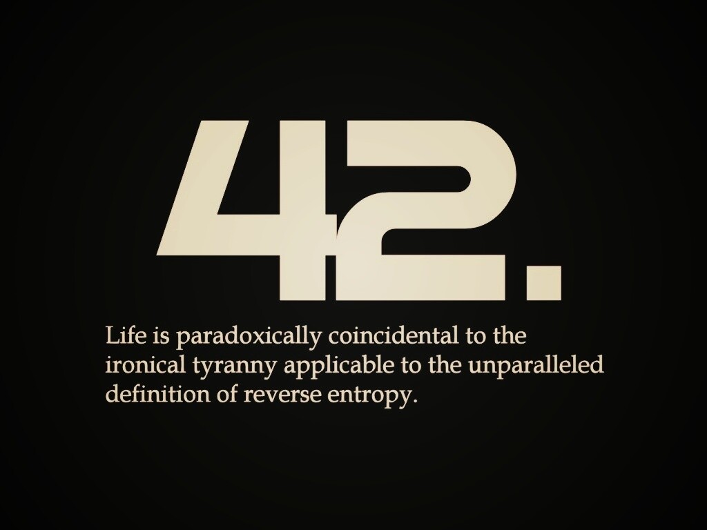 Ответ жизни, вселенной и вообще обои